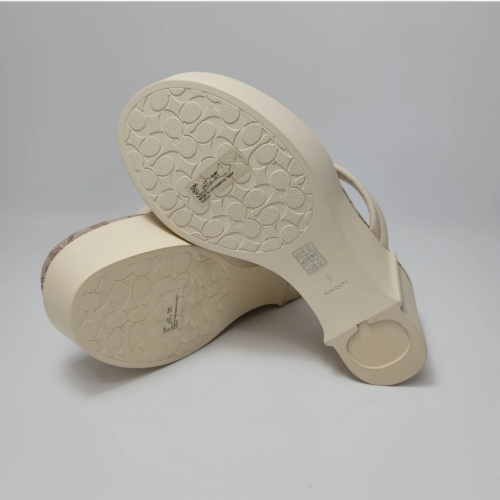 COACH Womens Franki Leathers Platform Flip Flops. - Picture 10 of 16